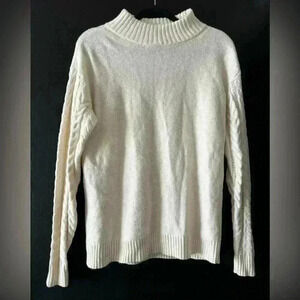 Michael kors white cream turtle neck sweater